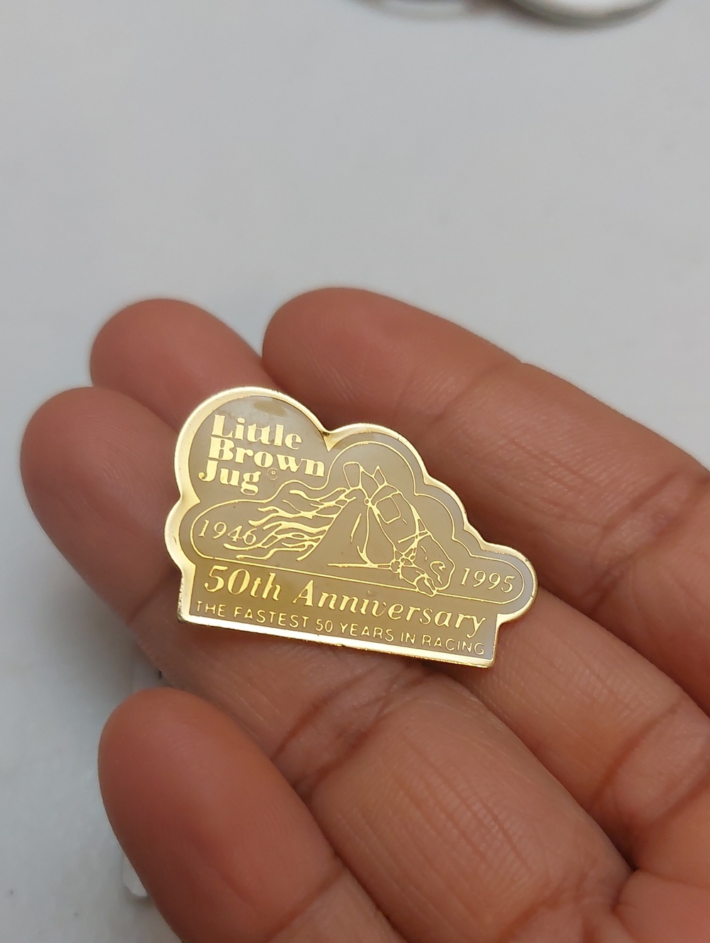 Vintage Y2K Collectors Item Little Brown Jug Festival 50 Years Lapel Pin
